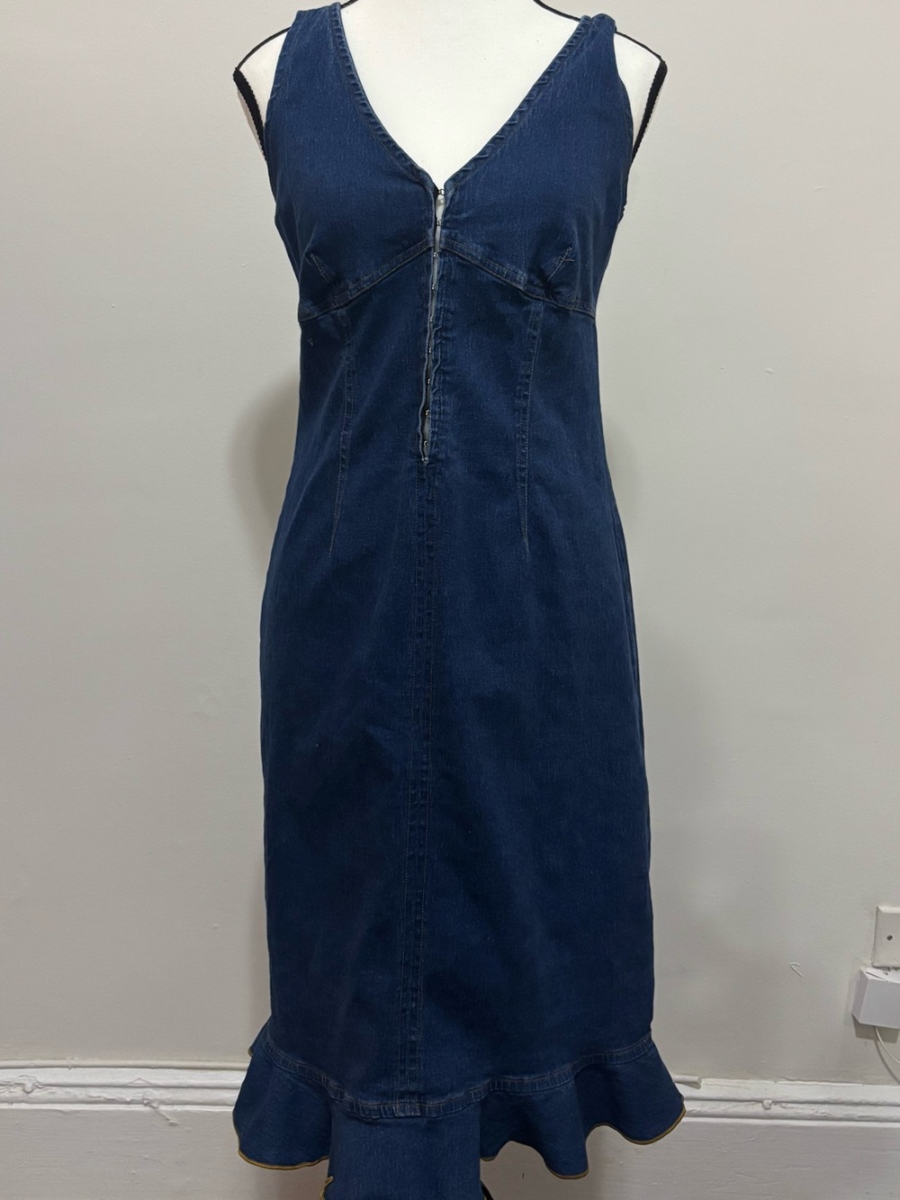 denim dark wash rag dress